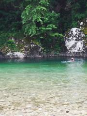 Bathing in Idrijca river
