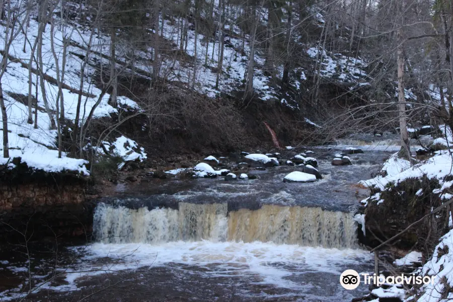 Waterfall on the Priksha river