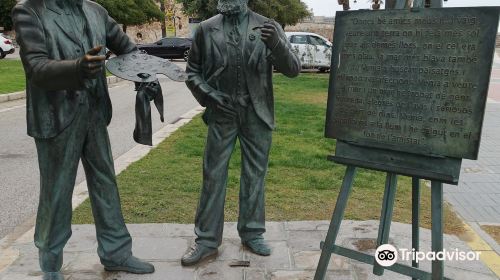 Estatuas de Santiago Rusinol y Ramon Casas