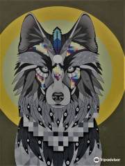 Fresque "Le loup dans la ville"
