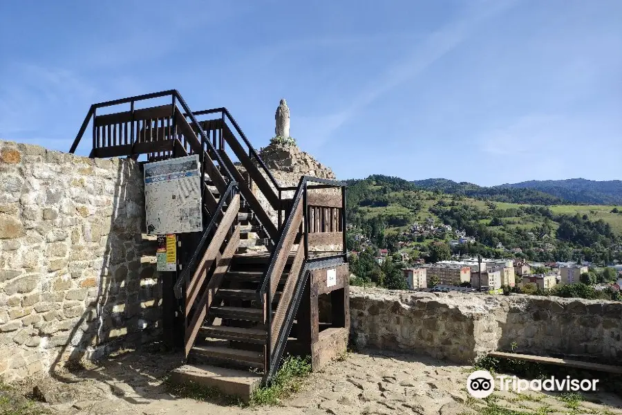 The ruins of the castle „Baszta” in Muszyna