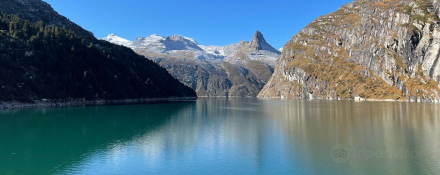 Zervreilastausee und Staumauer