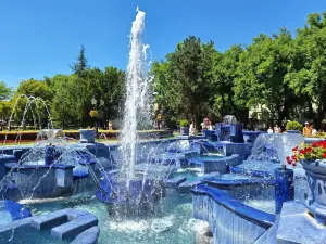 Blue fountain