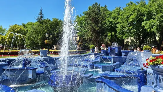 Blue fountain