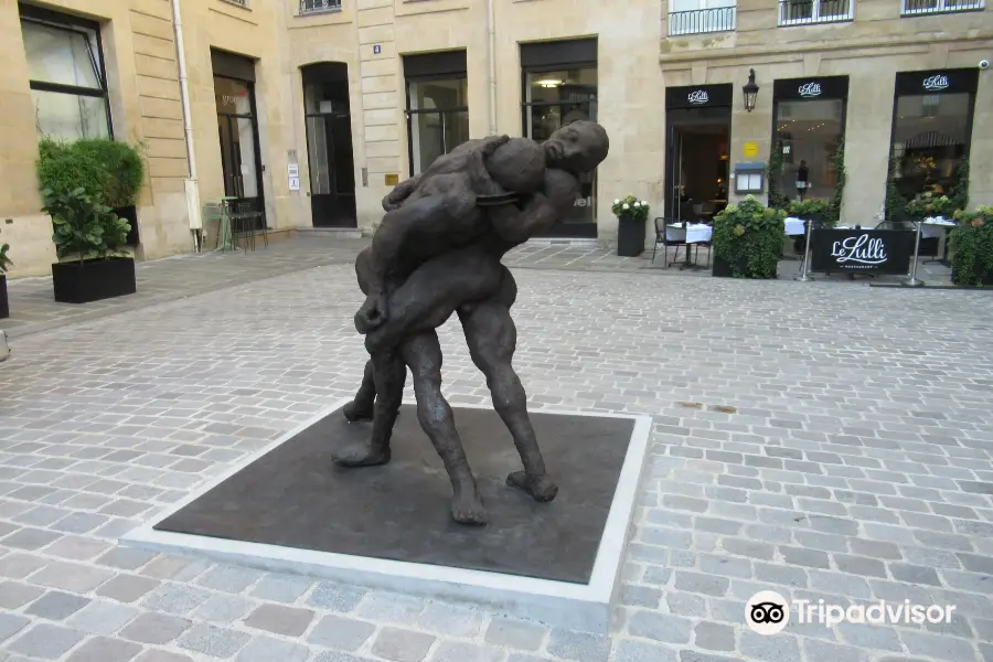 Sculpture Couple de Lutteurs