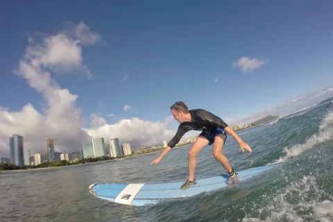 Surfing in Honolulu