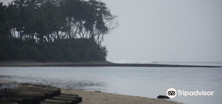 Cipatujah landscape with traditional village and mountain view