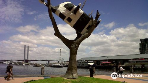 Cow Up a Tree Sculpture