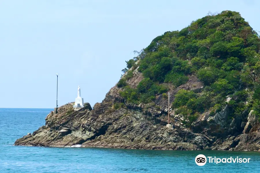 Maria Statue Over the Ocean