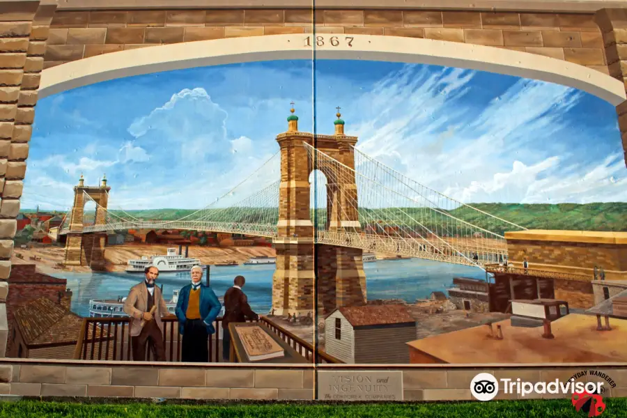 Roebling Murals on the Floodwalls of Covington, KY
