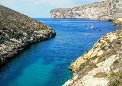 Xlendi Beach, Cliff and Caves