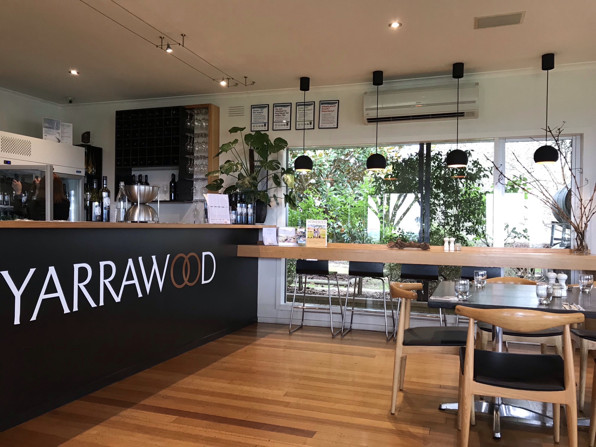 Yarrawood Cellar Door and Cafe restaurants addresses phone