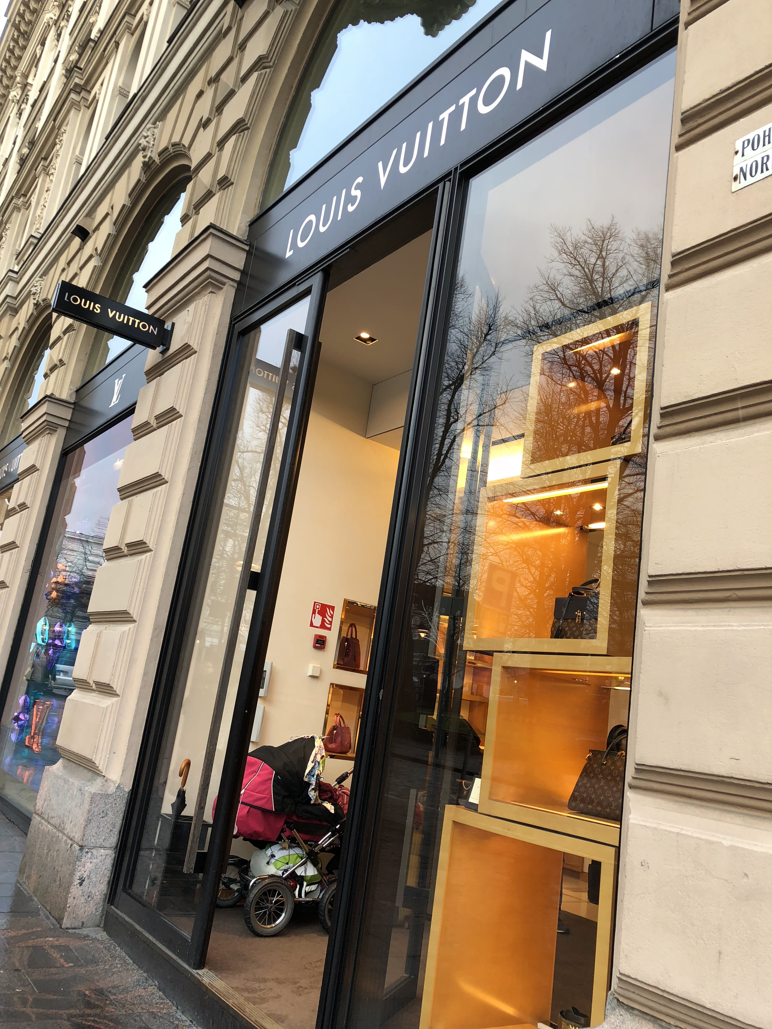 Louis Vuitton Store Entrance in Helsinki, Finland Editorial Stock