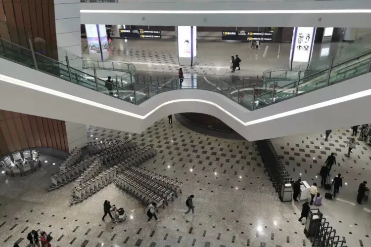 Yiwu Airport in Yiwu looks spacious in an off-season 