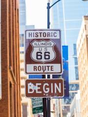 Historic Route 66 Begin Sign