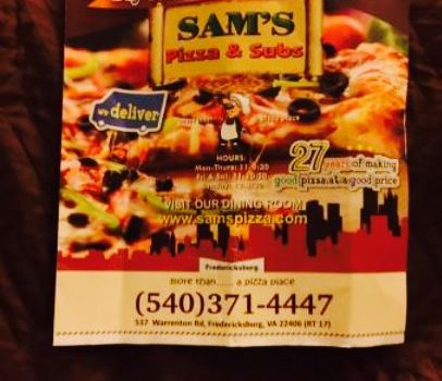 Sam's Pizza Spotsylvania
