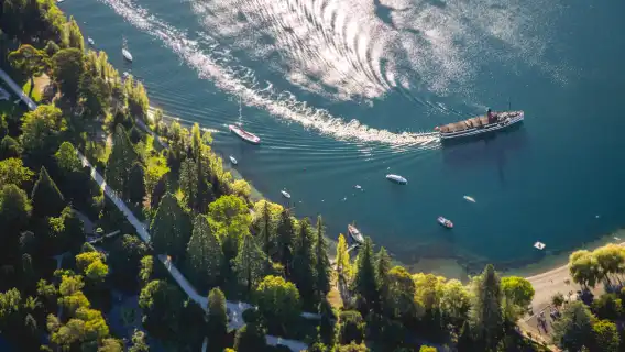 Queenstown lake cruise + farm half-day tour [choose from lake cruise/farm/lunch/dinner (optional combinations)]