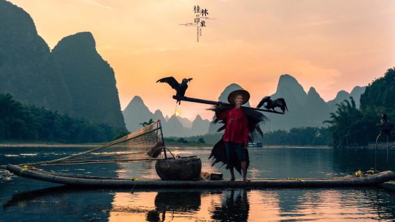 ทัวร์ส่วนตัว 1 วัน เมืองหยางโช่ว (ภาพพื้นหลัง 20 หยวน) เมืองโบราณซิงผิง ล่องแพไม้ไผ่แม่น้ำยูหลง