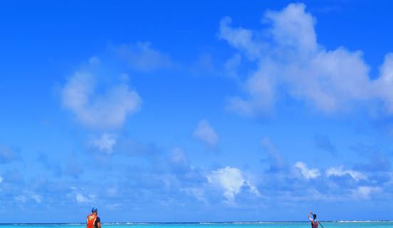 Paddleboarding in Saipan