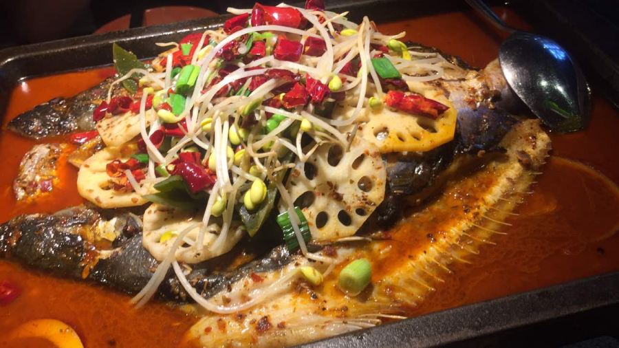 探鱼·鲜青椒爽麻烤鱼(万泰汇店)