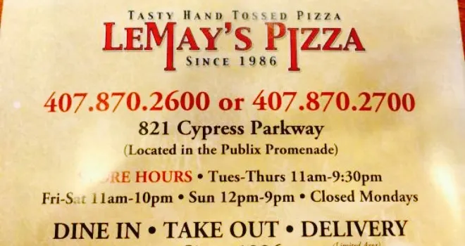 Lemay's Pizza Subs & Calzones