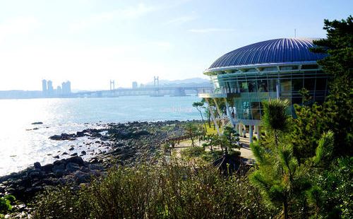 韓國釜山舉辦世界會議的一座大樓，也是釜山很重要啊的一座景觀，