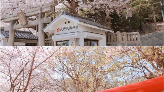 北野天满神社要拾阶而上，到了顶上可以鸟瞰北野各处风景️，视野