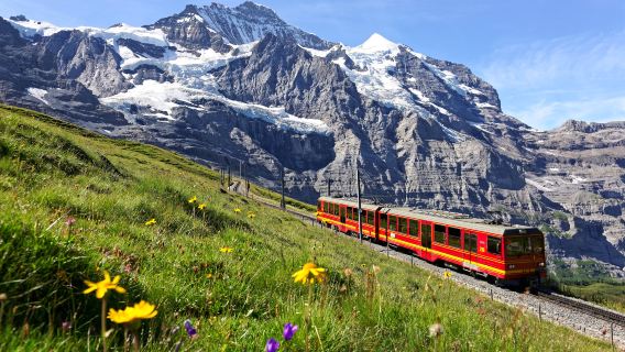 Interlaken or Grindelwald - Jungfraujoch - Top of Europe round-trip train ticket, Bern, Switzerland|Optional cable car ride up and down|All-inclusive multi-segment train tickets