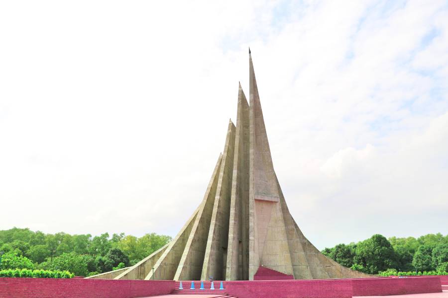 National Martyrs' Monument near Father of The Nation Bangabandhu Sheikh Mujibur Rahman Memorial Museum