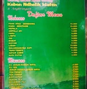 Warung Makan Ayam Goreng Kebon Ndelik