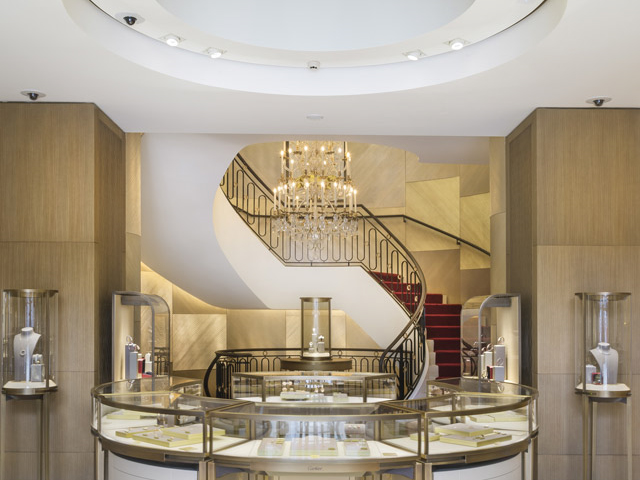 Cartier Store, Champs Elysees, and Arc De Triomphe, Paris, France