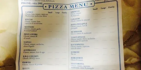 Tony's Pizza Ulladulla