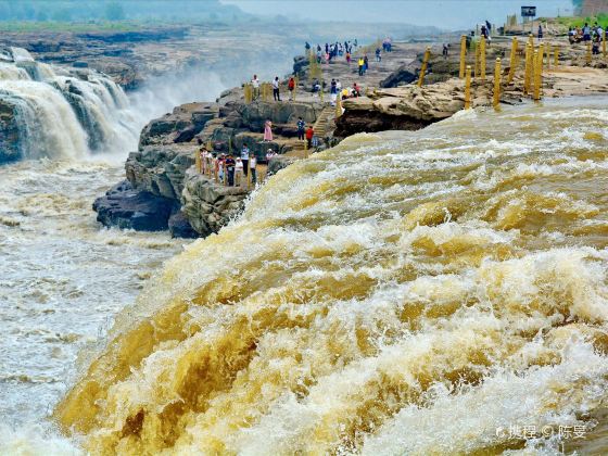 Hukou Waterfall tourist area of the Yellow River