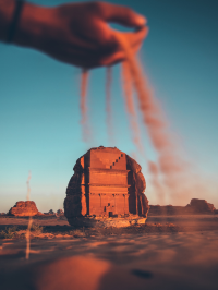 沙地阿拉伯的歷史遺蹟Madain Saleh