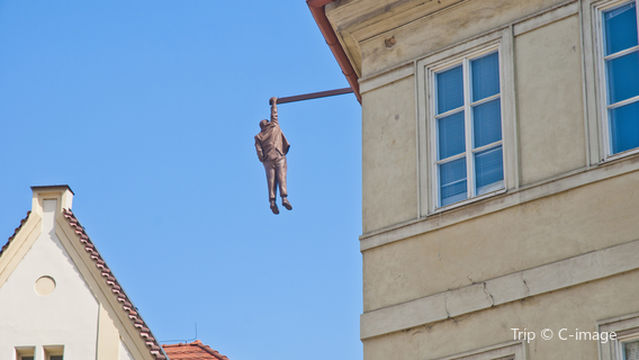 Man Hanging Out - David Černý's Statue of Sigmund Freud