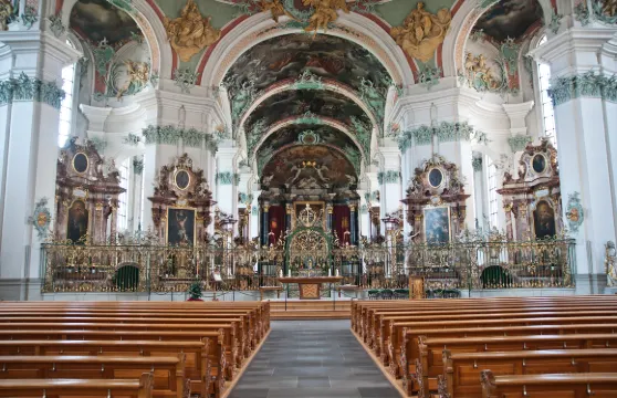 施泰因濕壁畫+聖加侖主教座堂/修道院+大學+霍恩林根城堡