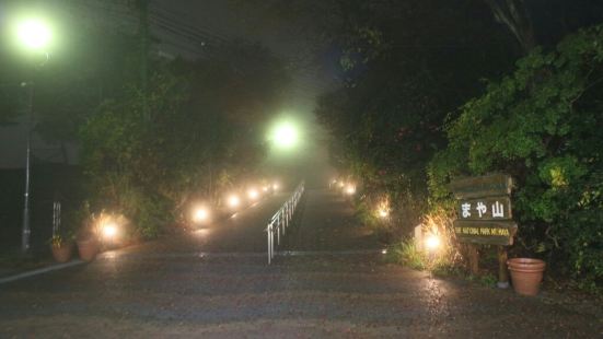 神户摩耶山是观看神户夜景最好的地方，山上有一处观景平台，华灯