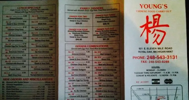 Young's Chinese Food Carry-out