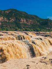 Hukou Waterfall tourist area of the Yellow River