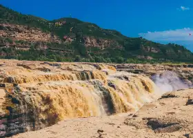 Hukou Waterfall tourist area of the Yellow River