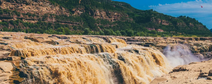Hukou Waterfall tourist area of the Yellow River