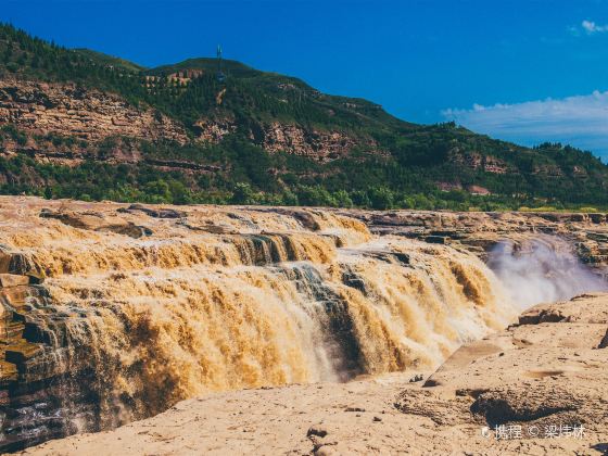 Hukou Waterfall tourist area of the Yellow River