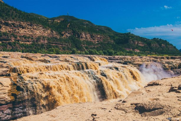 Hukou Waterfall tourist area of the Yellow River