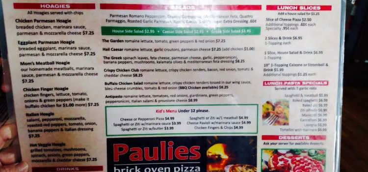 Paulies Pizza