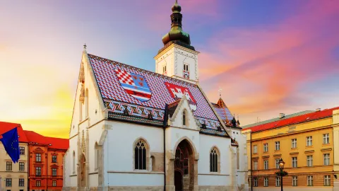 Saint Mark’s Church attraction in Zagreb