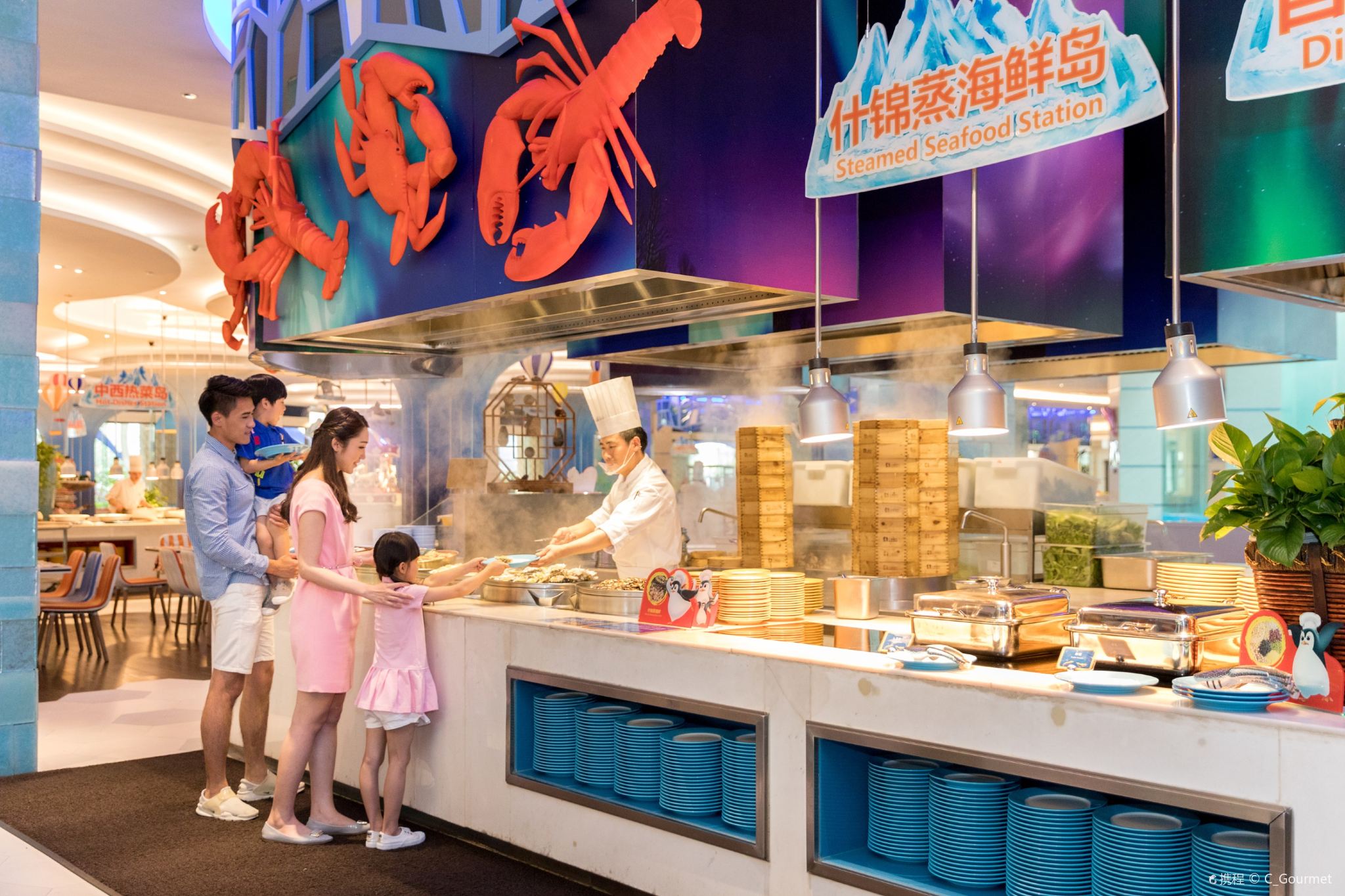 주하이 창롱 펭귄 호텔 엠퍼러 펭귄 뷔페 레스토랑 2인 뷔페 이용권 조식/중식/석식/브런치 통합권