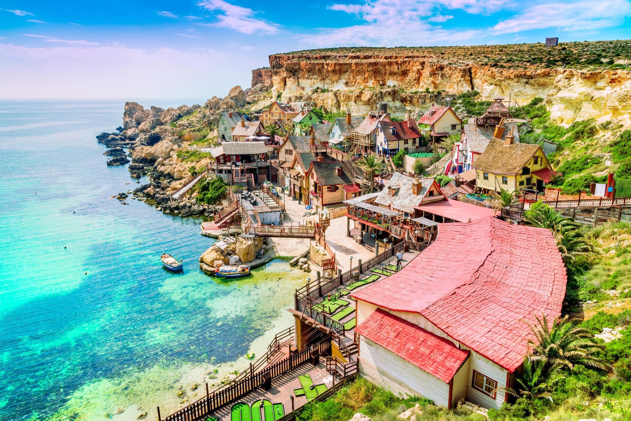 馬耳他+瓦萊塔聖約翰大教堂+舊薄荷街+藍洞+大力水手村一日遊