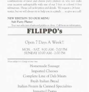 Filippo's Italian Specialties