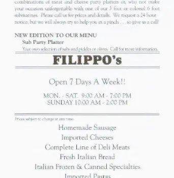 Filippo's Italian Specialties