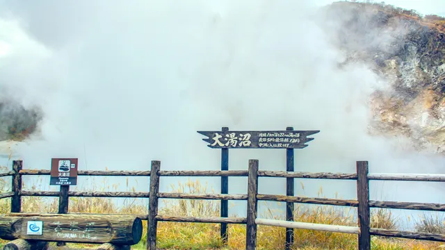 大湯沼川 天然足湯